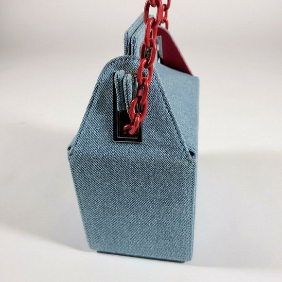 Pop & Suki Denim Takeout Bag - like new! - Picture 4 of 6